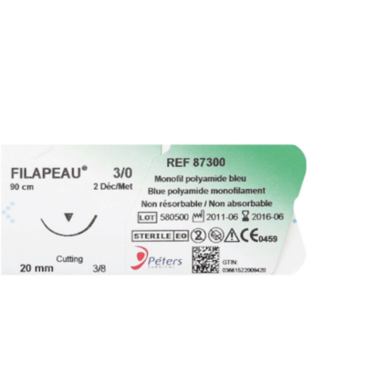 SUTURE FILAPEAU DEC1 USP5/0 16MM F90CM